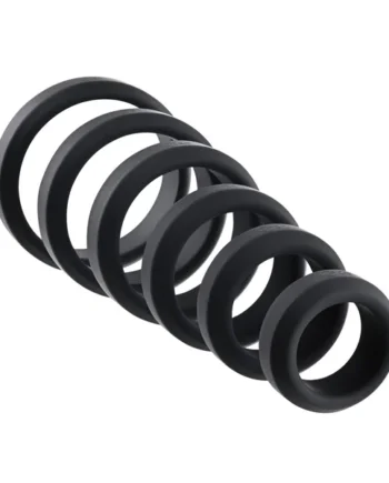6-Piece Penis Ring Set - Black