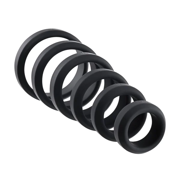 6-Piece Penis Ring Set - Black