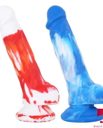 7.08in Mixed Colors Realistic Dildo Women Masturbation Sex Toy