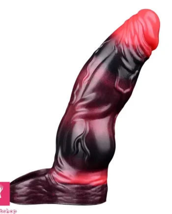 7.09in Silicone Cock Sleeve Knot Dildo Vibrating Hollow Cock Ring Penis Toy