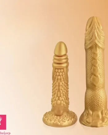 7.48in 9.84in Dragon-Shaped Large Golden Dildo SM Pleasure Sex