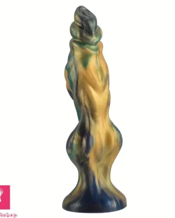 7.5in Mixed Color Soft Silicone Manual Knot Monster Dildo For Orgasm