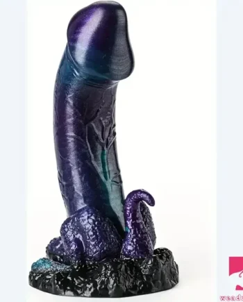 7.6in Dragon Fantasy Silicone Anal Monster Male Dildo With Tentacle
