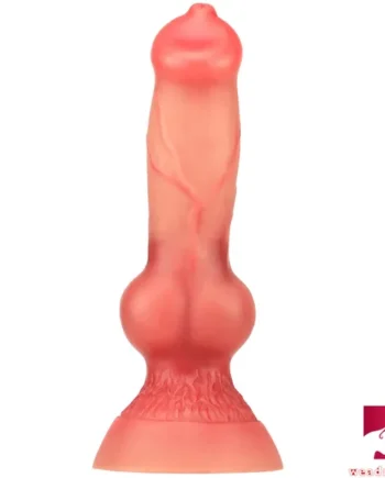 7.6in Soft Fantasy Dog Animal Penis Dildo For Anal Massaging