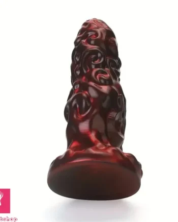 7.71in 8.89in 10.03in High End Dark Red Monster Alien Soft Silicone Dildo