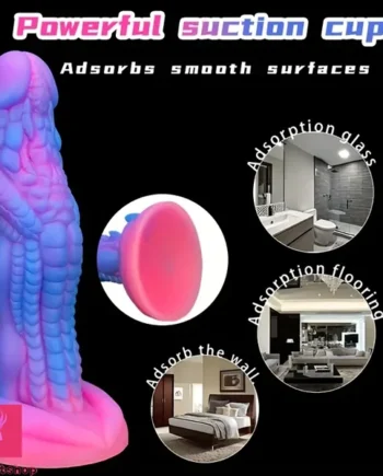 7.87in Alien Dragon Silicone Monster Penis Soft Dildo With Suction Cup