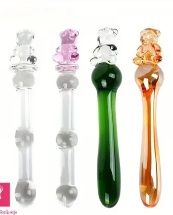 7.87in Cartoon Bear Series Glass Fantasy Cute Massage Useful Dildo