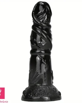 7.87in Fantasy Black Spiked Male Dildo For Stimulation Massager Sex
