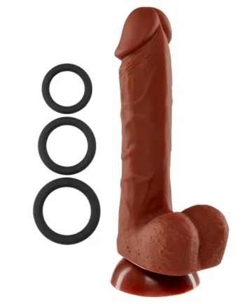 7 Inch Silicone Pro Odorless Dong - Brown