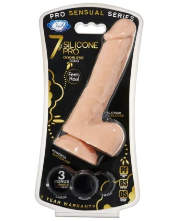 7 Inch Silicone Pro Odorless Dong - Flesh
