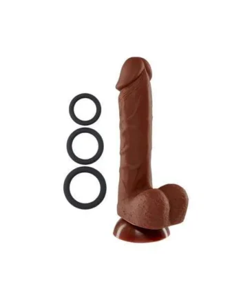 7" Silicone Pro Odorless Dong - Brown