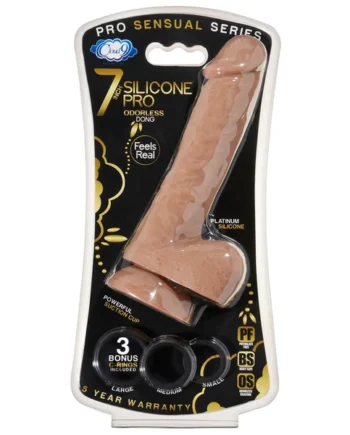 7" Silicone Pro Odorless Dong - Tan