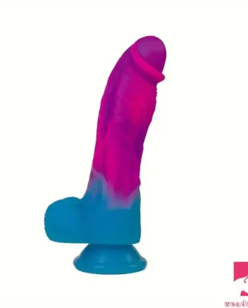 8.07in Colorful Silicone Soft Big Dildo For Women Men Sex Toy