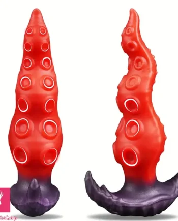 8.07in Wearable Fantasy Tentacle Butt Plug Silicone Monster Dildo