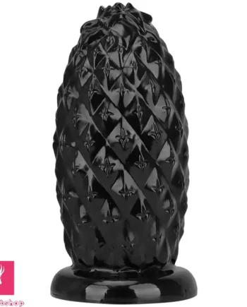 8.26in 10.03in 11.81in Black Big Pineapple Penis PVC Thick Anal Cock Dildo