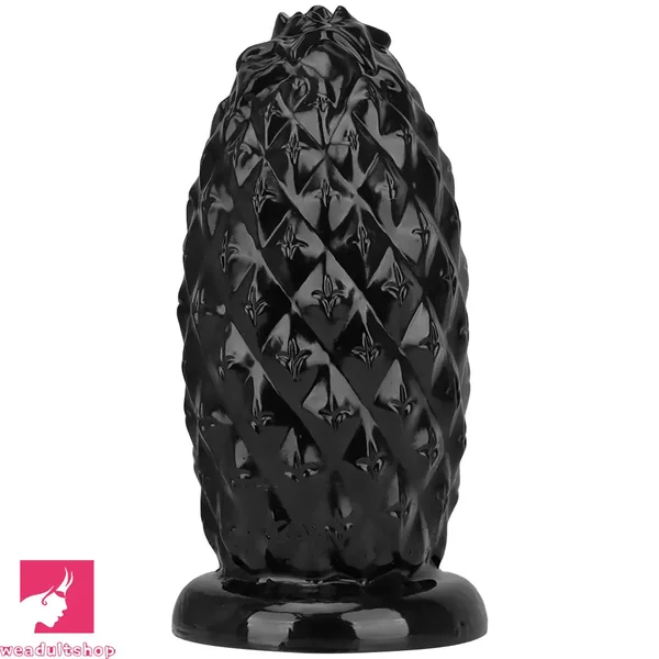 8.26in 10.03in 11.81in Black Big Pineapple Penis PVC Thick Anal Cock Dildo