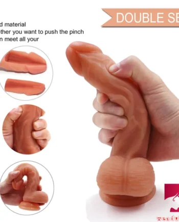 8.26in Double Layer Silicone Lifelike Dildo Adult Sex Toy