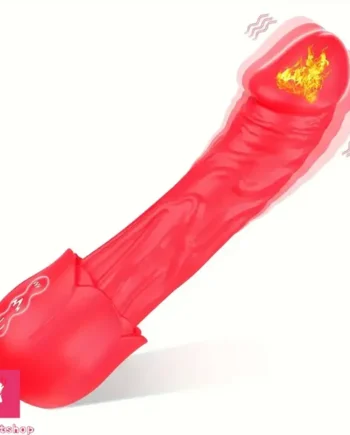 8.4in Automatic Electric Heating Vibrating Big Rose Dildo Sex Toy