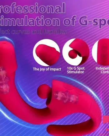 8.6in Auto Vibrating Impacting Big Dildo BDSM Sex Toy For Vagina