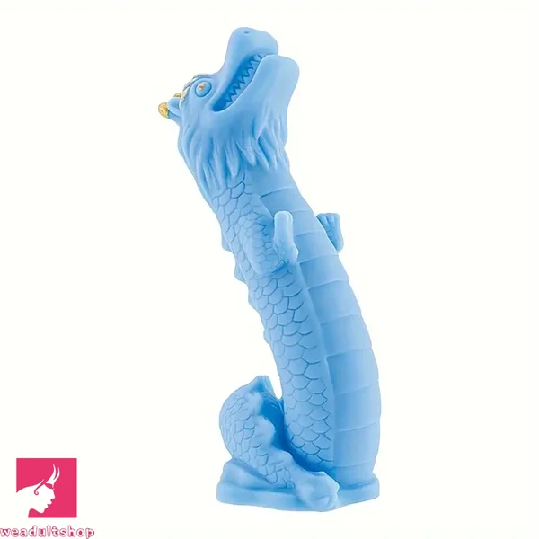 8.82in Blue Dragon Silicone Dildo Realistic Textured Adult Toy For Clit