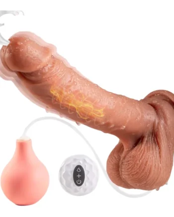 8.86 In Silicone Vibrating Squirting Dildo with Remote Control 7 Vibration Modes