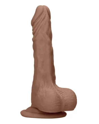 8 Inch Dong With Testicles - Tan
