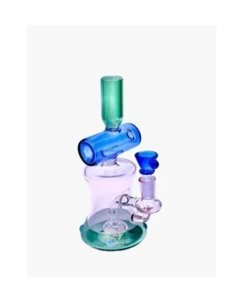 8″ Inch Multi Color Bottom Perc Middle Straight Water Pipe
