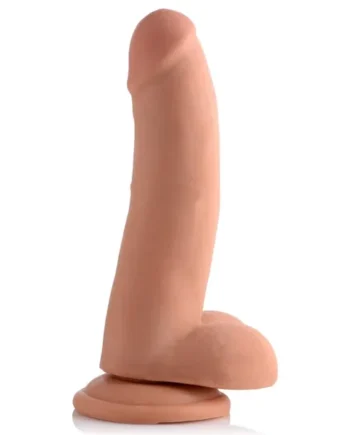8 Inch Ultra Realistic Dual Layer Suction Cup Dildo- Medium Skin Tone