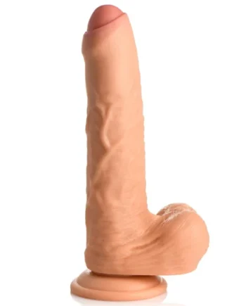 8 Inch Uncut Dildo with Balls