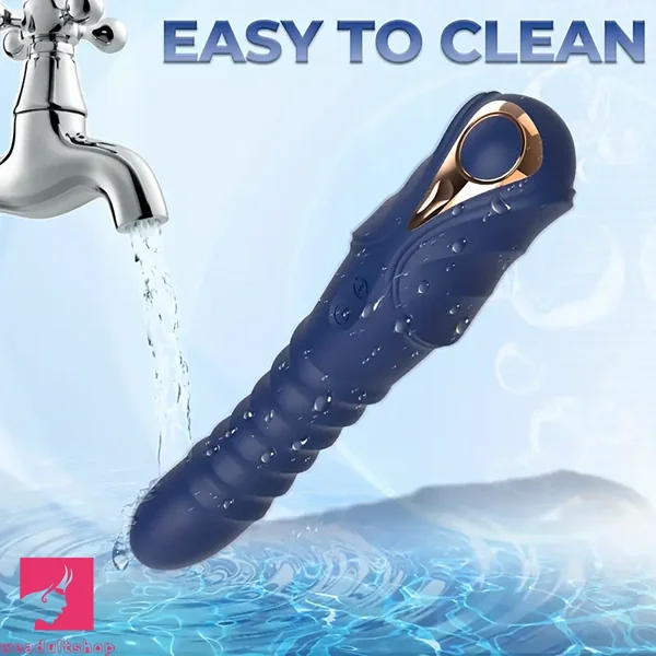 9.05in Thrusting Vibrating Silicone Vibrator Anal Dildo For Vaginal G Spot