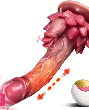 9.06in Realistic Silicone Dildo Vibrator Cock Thrusting Licking Heating