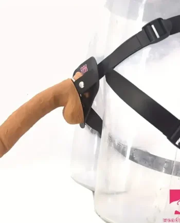 9.1in Silicone Soft Large Dual Density Strap On Dildo For Lesbian Male