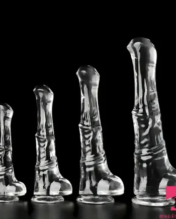 9.45in 11.42in 13.19in 15.75in Clear Large Horse Cock Dildo For Anus