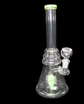 9.5inch Water Pipe W/Heart or Donut Perk Gr,Purp, and pink