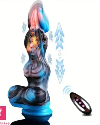 9.72in Thrusting Dragon Monster Fantasy 4IN1 Knot Dildo Automatic Heating