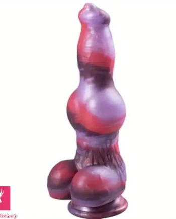 9.8in Monster Dog 2 Big Knots Silicone Soft Big Skintouching Animal Dildo