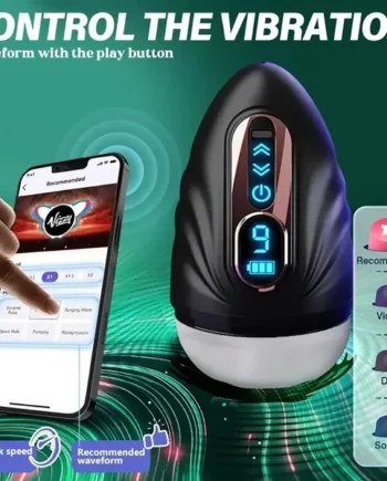 9 Vibrations Cock Trainer App Control Auto Masturbator With Heating Rod