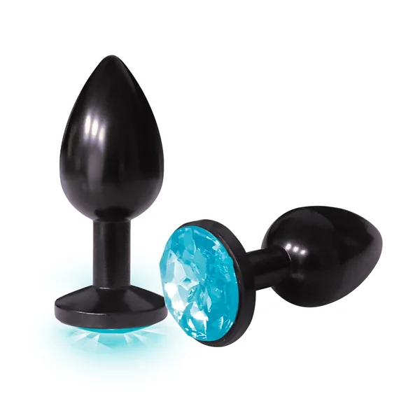 9’S SILVER STARTER ANODIZED BEJEWELED STEEL PLUG AQUA