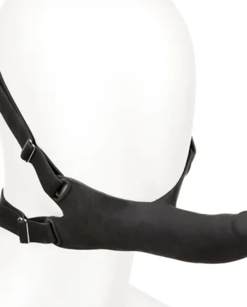 Accommodator Silicone Chin Strap Dildo in Black