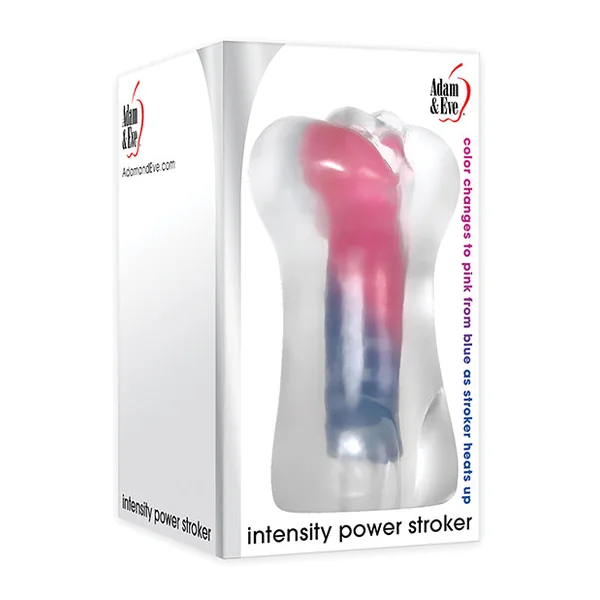 Adam & Eve Intensity Power Stroker - Clear-blue