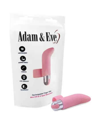 Adam & Eve Silicone Rechargeable Finger Vibe (Bag Packaging)