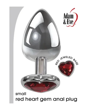 ADAM & EVE SMALL HEART RED GEM ANAL PLUG