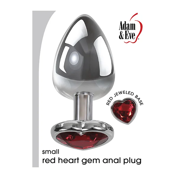 ADAM & EVE SMALL HEART RED GEM ANAL PLUG