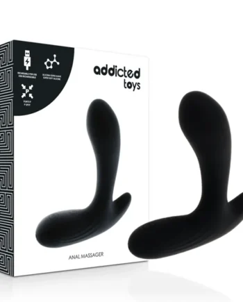 Addicted toys pleasure sexual anal massager black vibration silicone sex toys