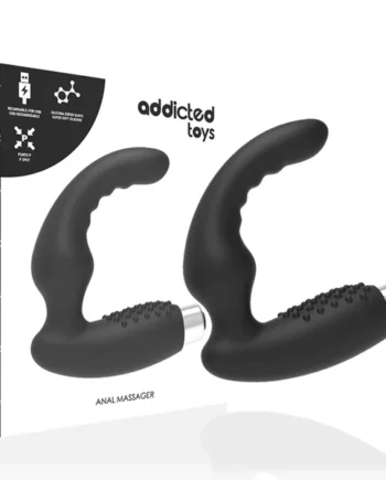 ADDICTED TOYS - PROSTATIC VIBRATOR RECHARGEABLE MODEL 2 - BLACK
