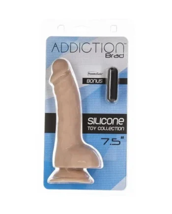 Addiction Brad 7.5″ Thick Silicone Dildo – Vanilla