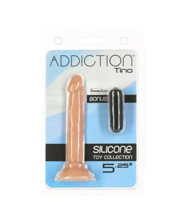Addiction Tino Mini 5.25″ Silicone Pegging Dildo – Vanilla
