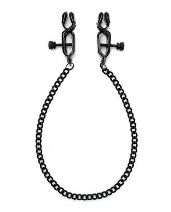 Adjustable nipple clamps with black chain