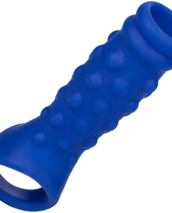 Admiral Liquid Silicone Beaded Penis Extension By CalExotics - Blue