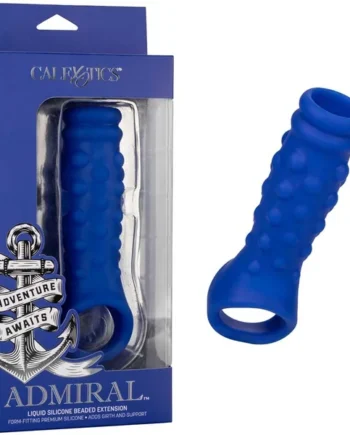 Admiral Liquid Silicone Blue Beaded Cock Sheath Girth Enhancer